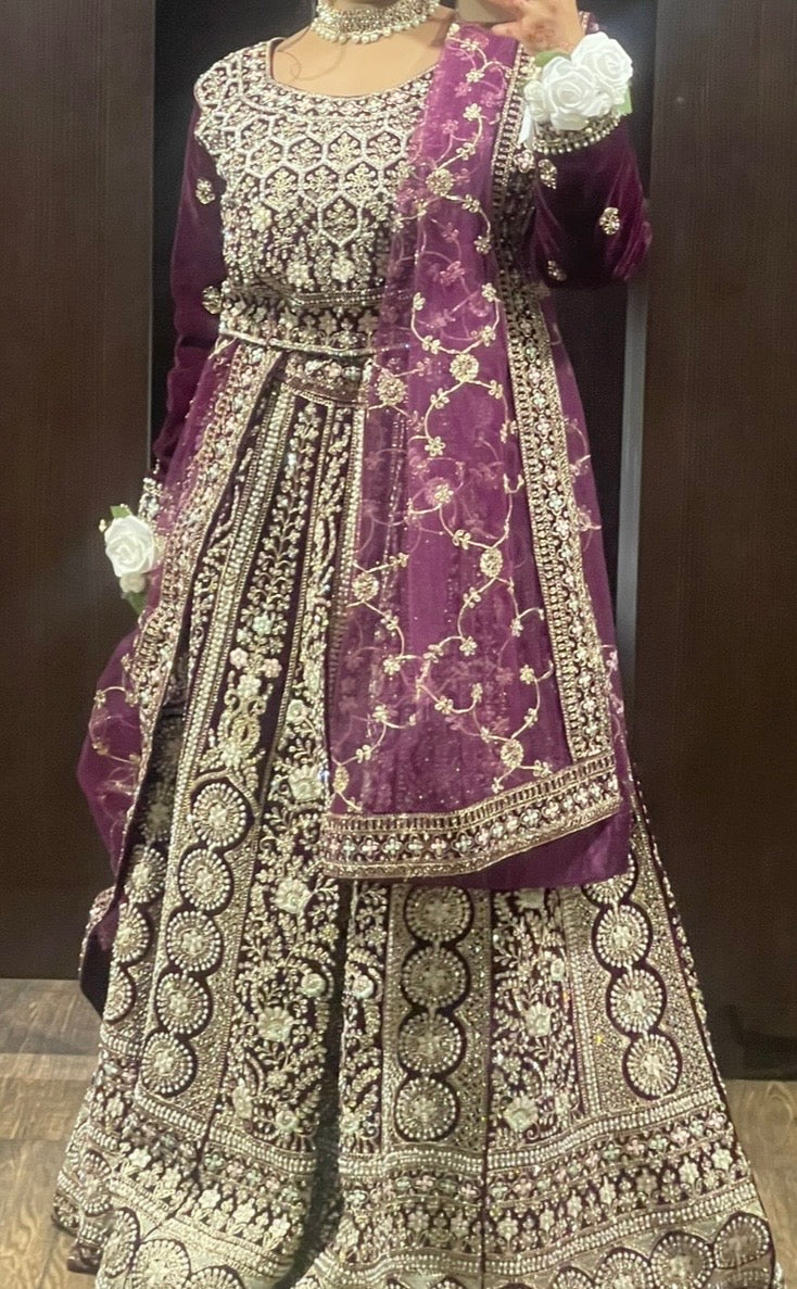 Purple Lehnga choli
