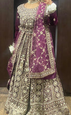 Purple Lehnga choli
