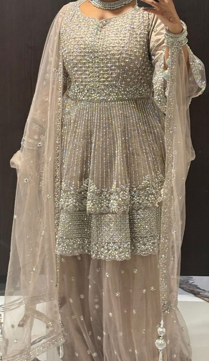 Lehnga with peplum top