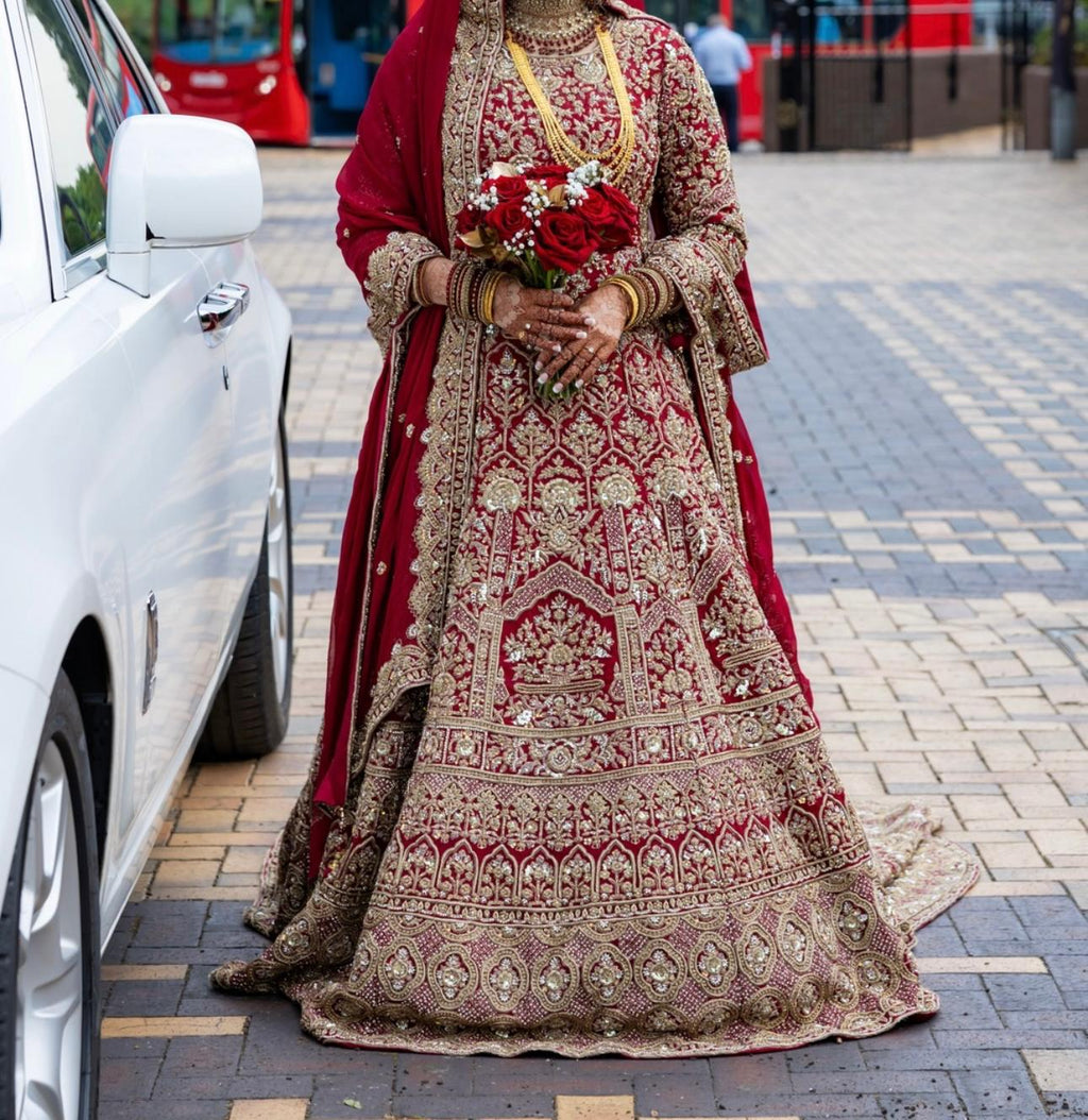 Seema Sarees Red Bridal Long dress