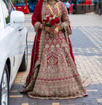 Seema Sarees Red Bridal Long dress