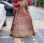 Seema Sarees Red Bridal Long dress