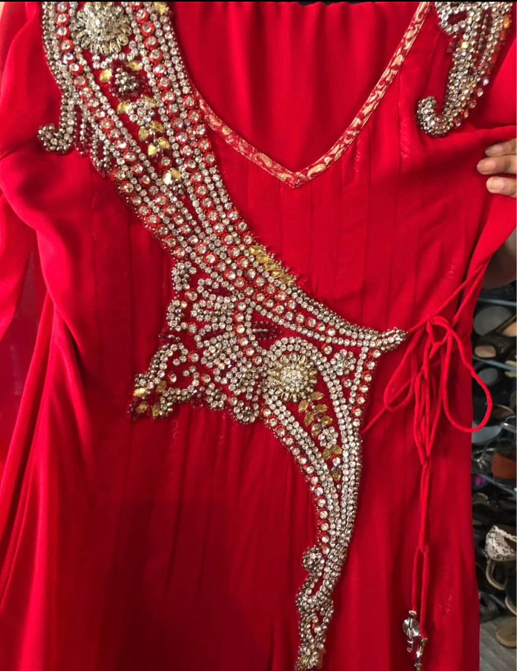 Red anarkali