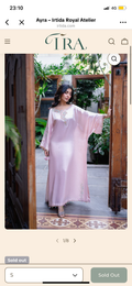 Irtida Royal Atelier baby pink silk kaftan