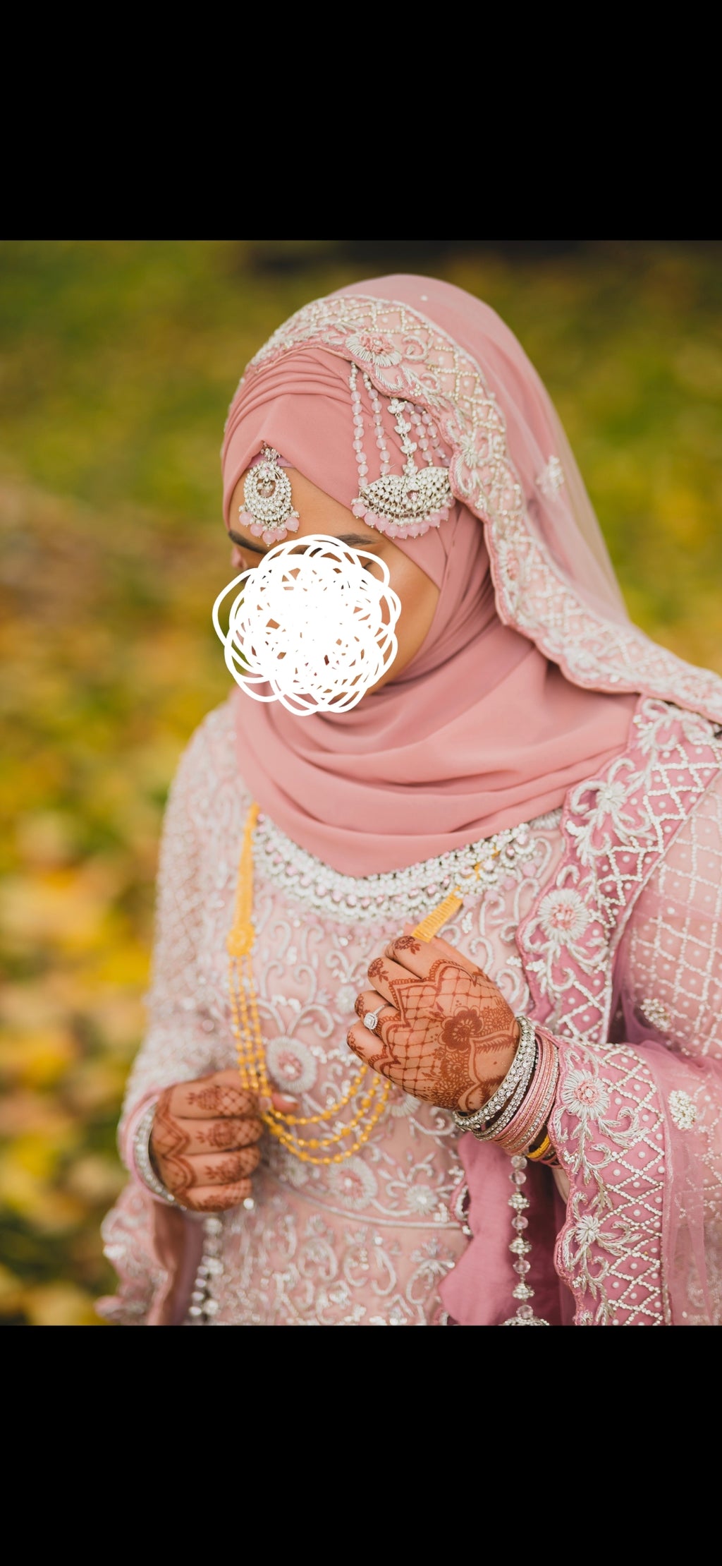 Pink wedding dress