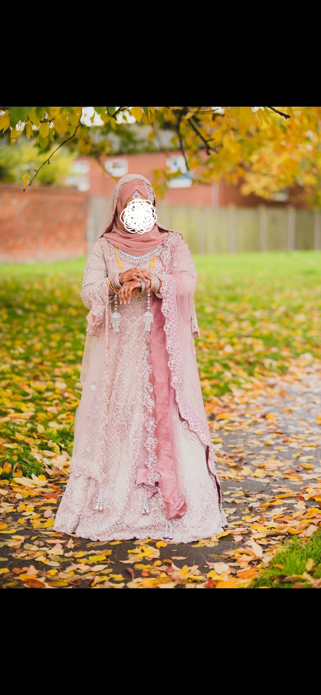 Pink wedding dress