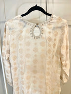 White and gold Kameez and dupatta